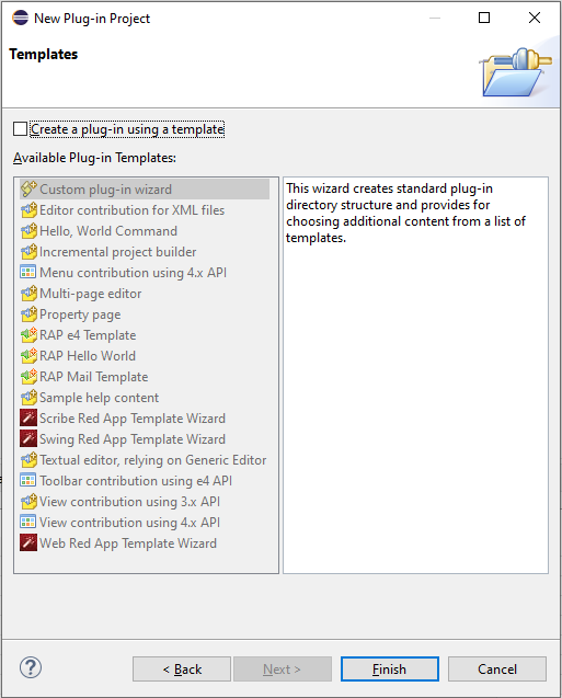 ec projecttemplates showsredapptemplatewizards